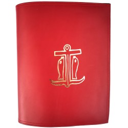 Custodia in pelle per nuovo Messale III Edizione Vaticana 2020, immagine "Ancora della Salvezza" - 8241