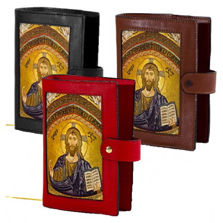 Custodia per Bibbia di Gerusalemme "Cristo del Duomo di Cefalù" - 399S